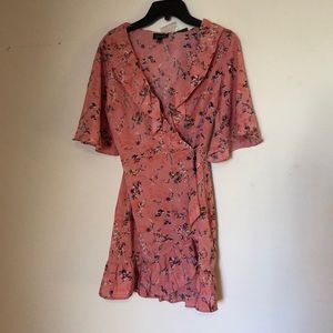 Topshop wrap mini dress. Never worn.